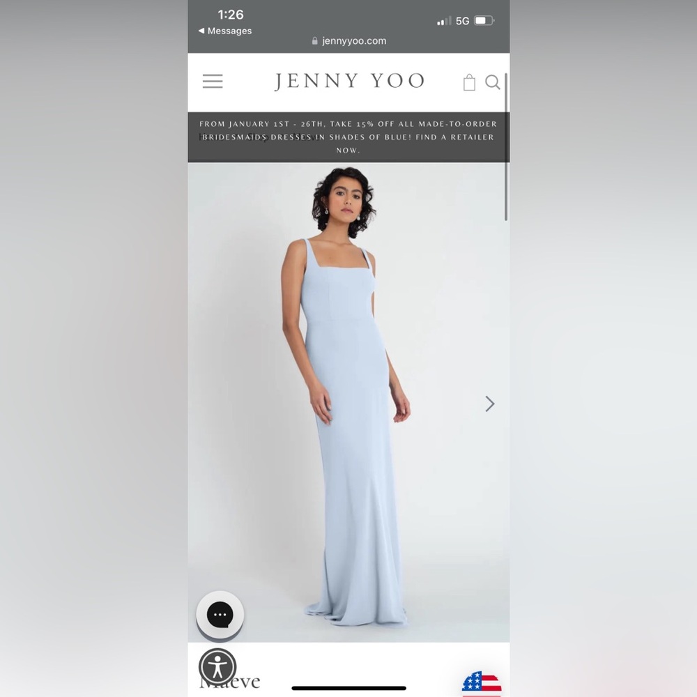 Maeve Jenny Yoo Dress - Whispering Blue